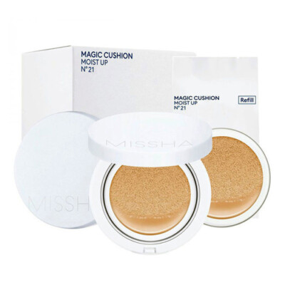 MISSHA Magic Moist Up  Cushion 15g + Refill 15g Set #21 Light  Beige SPF50+ PA+