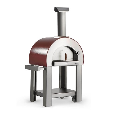 Forno a legna refrattario - Alfa forni 5 MINUTI - Con base e ruote - Rosso  | eBay