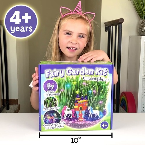 Bloonsy Unicorn Fairy Garden Kit for Kids | Light Up Fairy Unicorn Terrarium - Picture 7 of 7