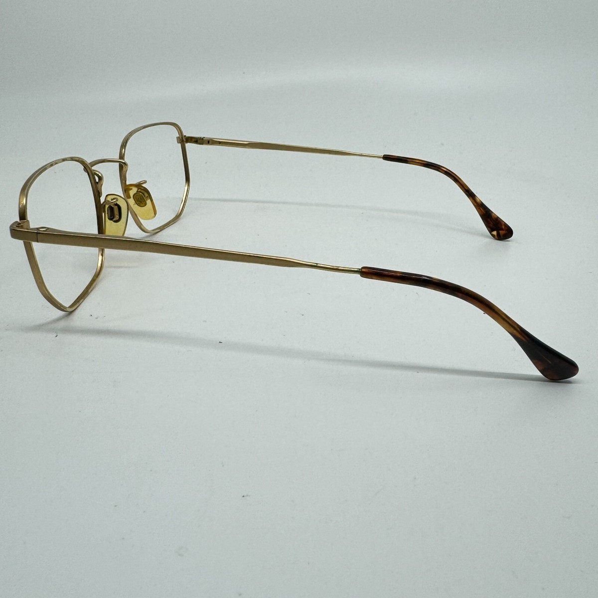 Giorgio Armani Eyeglasses Frames Gold Metal Brown Tortoise Frames