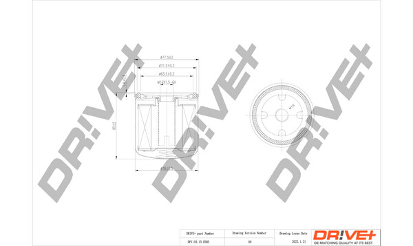 Dr!ve+ DP1110.13.0305 Fuel filter for AEBI,BELARUS,DEUTZ-FAHR,FENDT,GRECAV,IRISB
