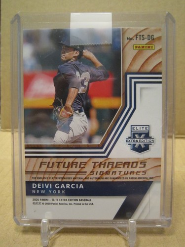 Deivi Garcia 2020 Panini Elite Extra Edition Future Threads Auto Red - Picture 2 of 2