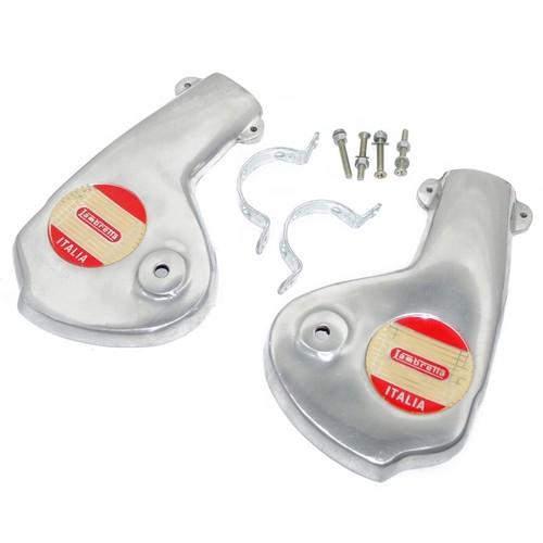 Commutateur Klaxon Pour Scooter Lambretta SX / GP - Alliage Poli Avec Boutons Blancs - Neuf