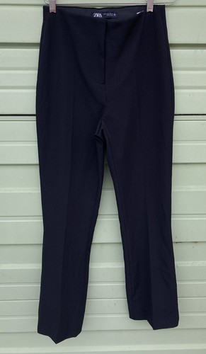 NUOVO Donna Zara Nero a Vita Alta Pantaloni Elastici Mini Flare Taglia M  #4618 | eBay