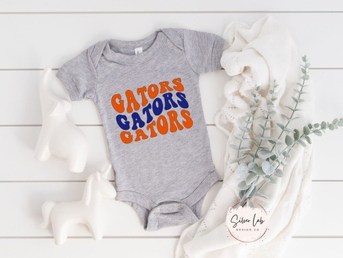 Groovy Gators Baby Strampler | Alligatoren Baby Strampler | Retro Alligatoren Neugeborenes Strampler Geschenk - Bild 3 von 4