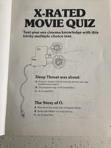 SEX QUIZ You Can't Fail! Vintage Funny Wedding, Birthday Gag Gift 1977 - Picture 7 of 24