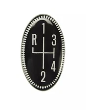 Pistol grip shifter handle oval lens for 1970-1974 B and E-body 4-speed models.