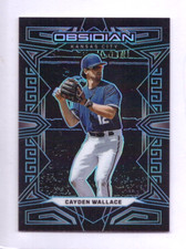 2023 Panini Chronicles - Obsidian Electric Etch Carolina Blue #48 Cayden Wallace