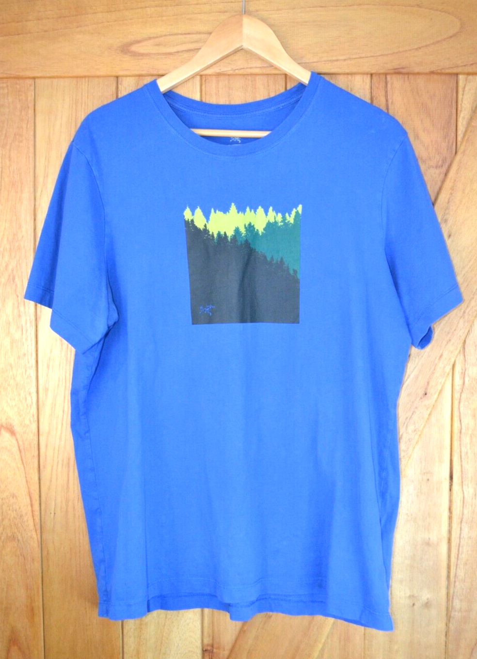 ARC'TERYX T shirt da uomo blu ARCTERYX Nature Scene Backcountry cotone XL rara
