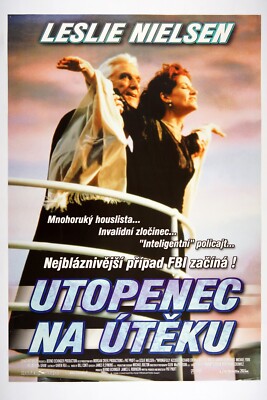 WRONGFULLY ACCUSED 26x38 Original Czech movie poster 1998 LESLIE NIELSEN COMEDY