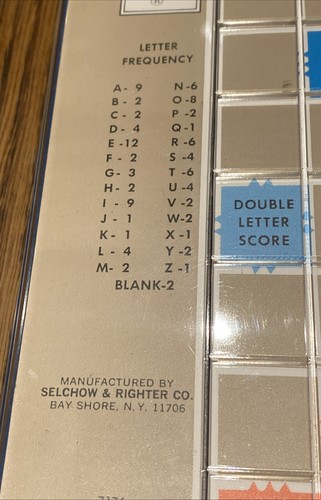 Vintage Scrabble Crossword Game Deluxe Turntable Edition Selchow & Righter 1973 - Picture 8 of 18
