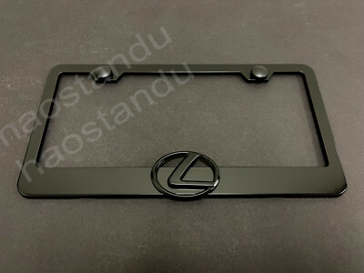 #ad #ad 1xBlackLexusLogo 3D Emblem Badge BLACK Stainless License Plate Frame RUST FREE $22.96