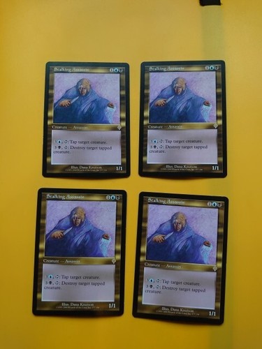 Stalking Assassin x4. RAre Invasion playset Magic the Gathering Card.