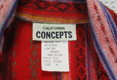 ティア VTG CALIFORNIA CONCEPTS Blazer Sportcoat Jacket Sz Medium Stipe