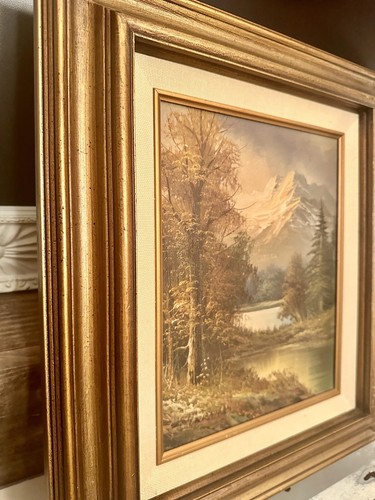 VTG L Harding Signed Oil On Canvas Framed Landscape Painting 16x14 - Picture 11 of 21