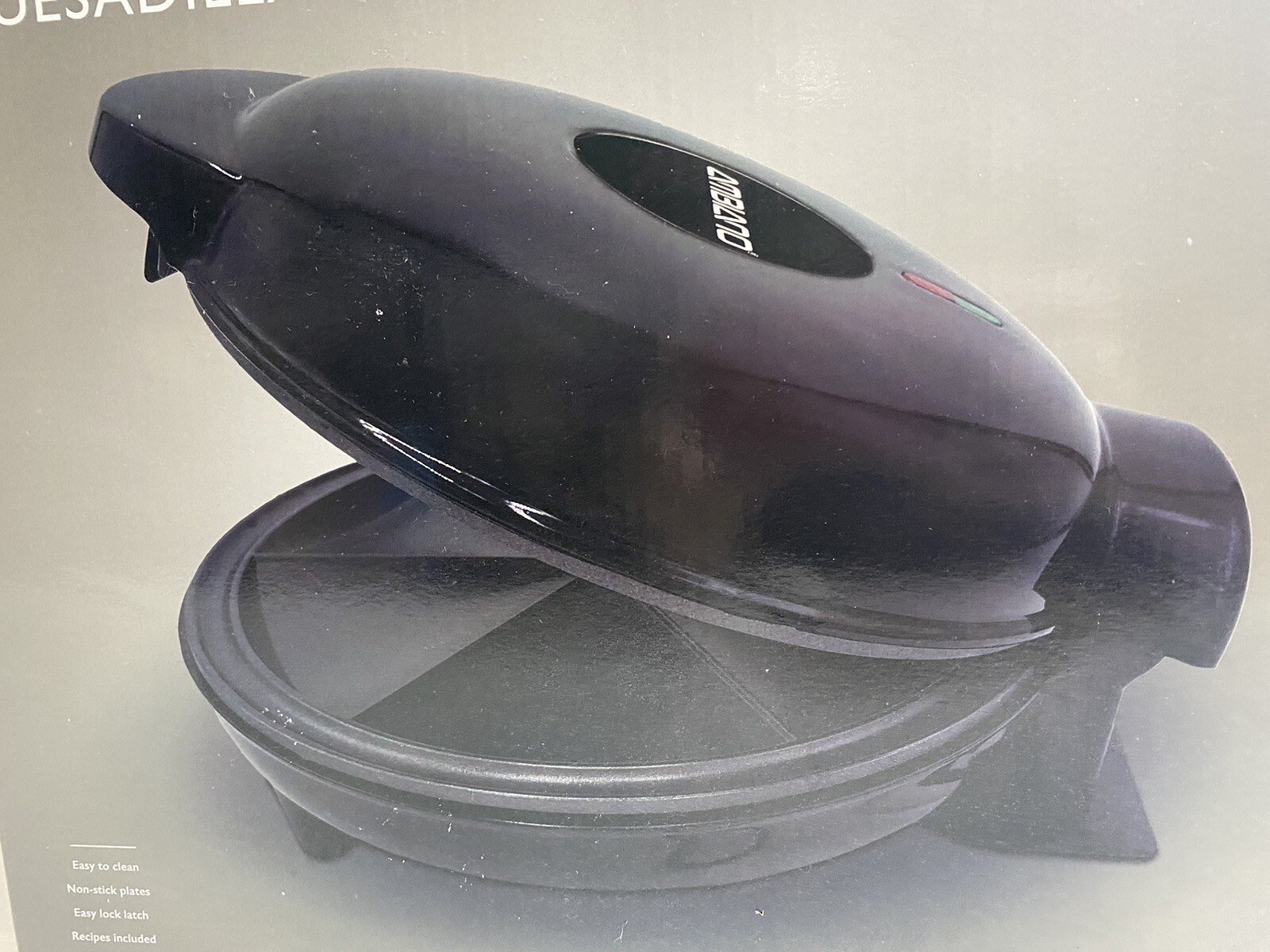Ambiano Quesadilla Maker Electric NonStick Easy Clean Black Skid