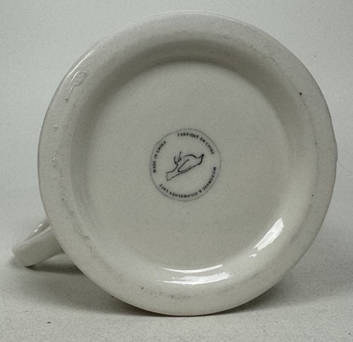 Coffee Cup Mug Anthropologie Monogrammed Letter C Alphabet Black White Shaving - Picture 8 of 9