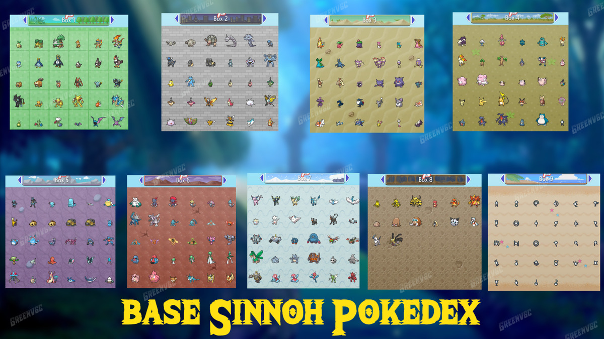 Base Sinnoh Pokedex Shiny 6IV Max Stats Pokemon Brilliant Diamond