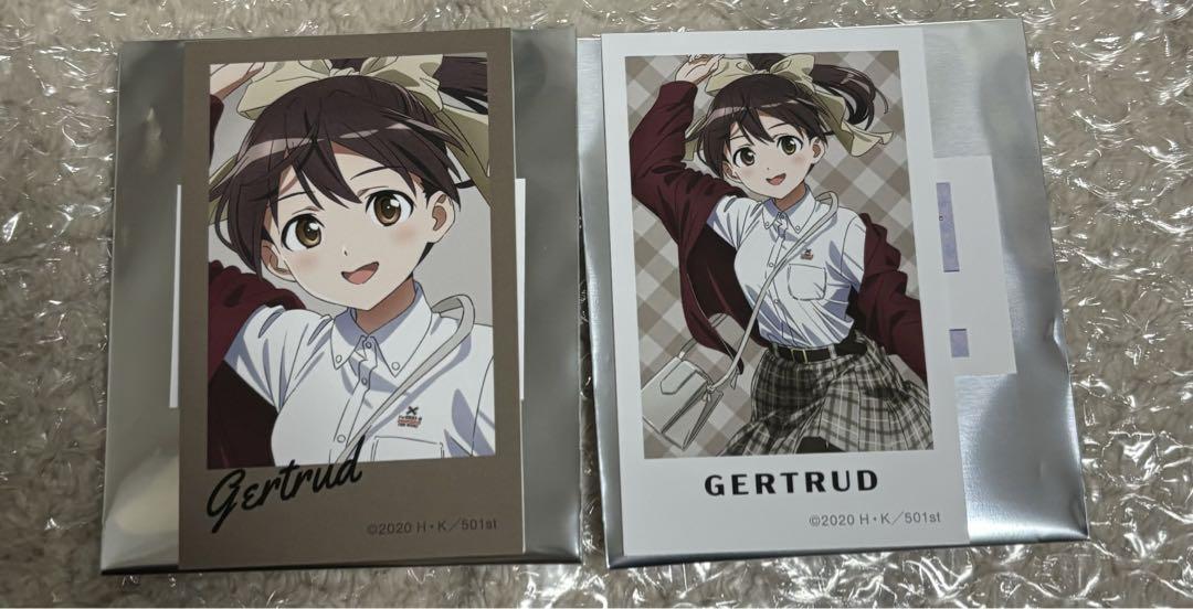Strike Witches Gertrud Barkhorn Check Card Anime character Animation