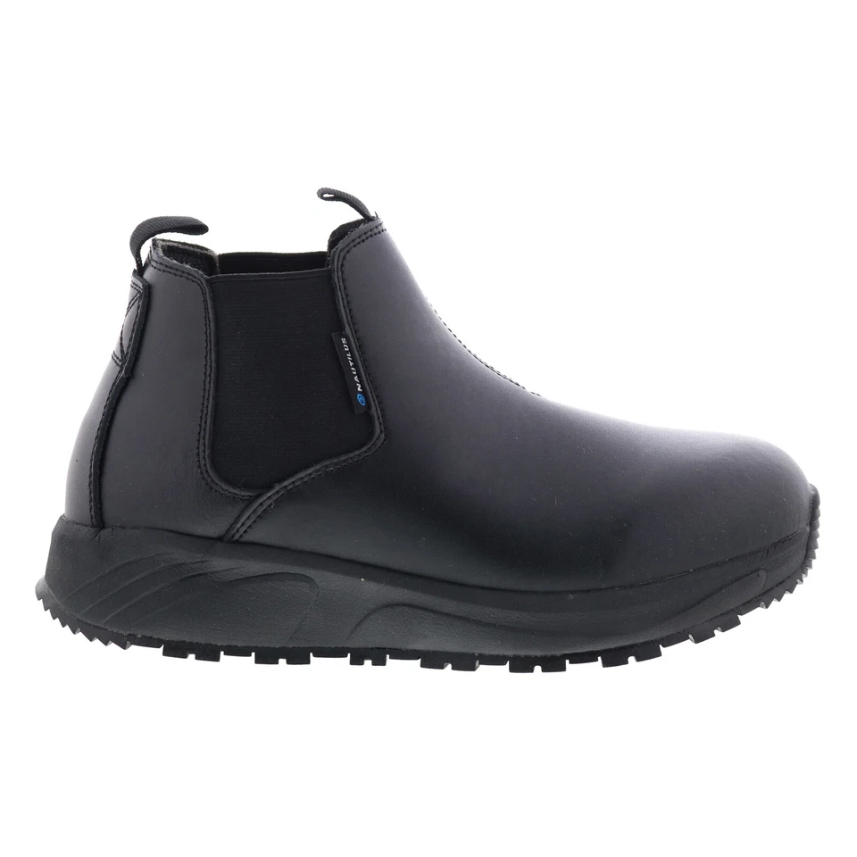 Botas anchas negras Nautilus Skidbuster Pull On SR punta suave peligro eléctrico para hombre