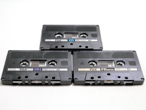 Three(3) FUJI cassette tapes ER FR-I FR-METAL Japan ver "Only-tape" condition