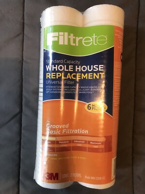NEW 2 Pk Filtrete 3M Standard Capacity Whole House Replacement Universal Filter