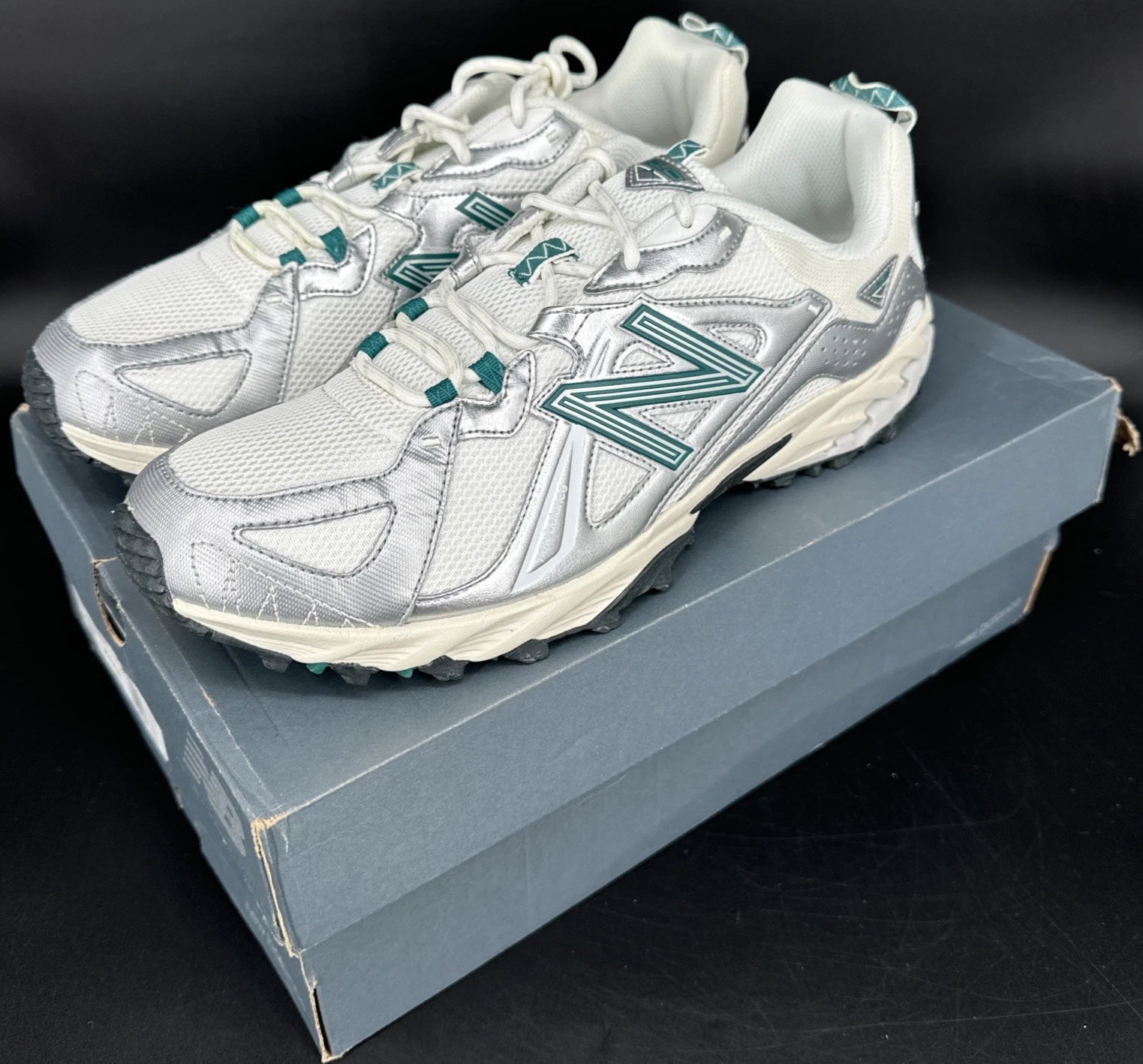 New Balance Shoe Mens US 12 Green Gray Hiking Trail Active SNEAKERS ML610TAE