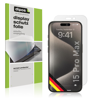 6x Schutzfolie für Apple iPhone 15 Pro Max matt Displayschutzfolie Folie Display