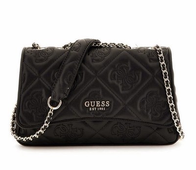 Guess Damen Handtasche  Schultertasche Marieke Convertible Schwarz gesteppt Neu