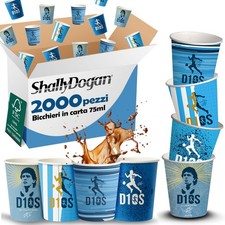 2000 Bicchierini da Caffè Monouso Decoro D10 S Bicchieri 75ml Usa e Getta