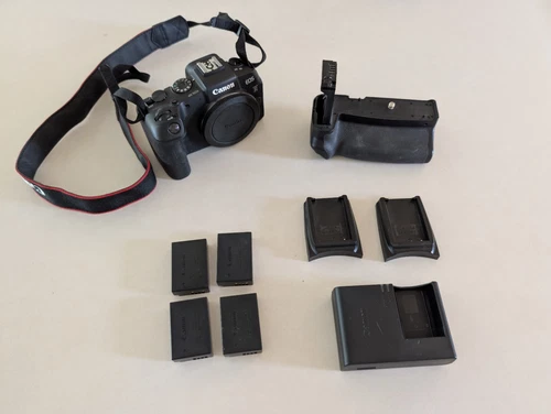 Canon EOS RP Mirrorless Camera Kit + Extras (4 Batteries, Grip, Charger)