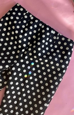 Vintage Talbots Black and Cream Polka Dot Cigarette Pants