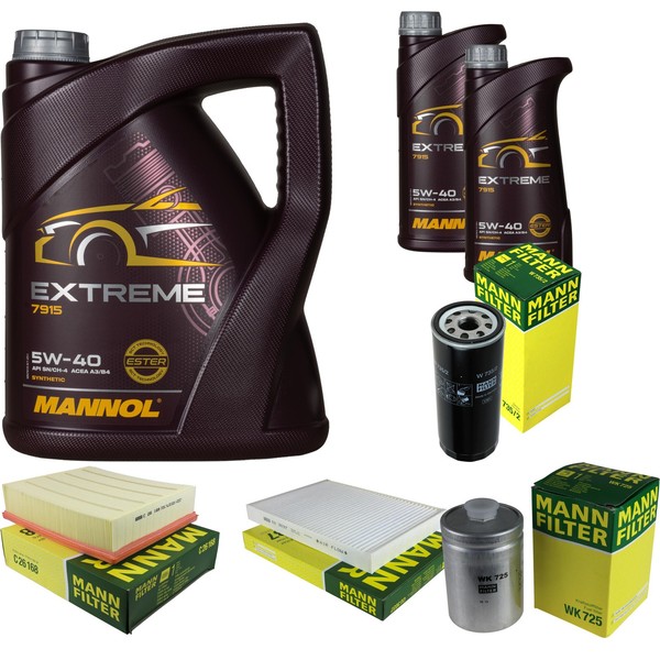 Mann Inspektionspaket 7L Mannol Extreme 5W-40 FüR Audi A6 Avant S6 Quattro 4.2-image