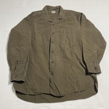 Vintage 50s Loop Collar Poplin Shirt Mens Large Sanforized
