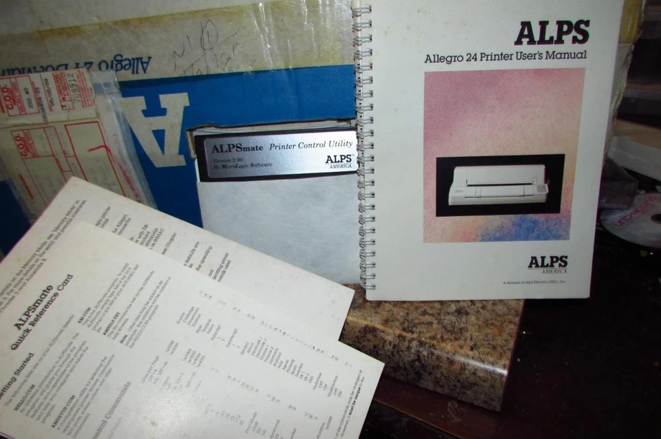 Vintage ALPS Allegro 24 Dot-Matrix Printer IBM PC in Original Box with Manual+ - Image 3 of 4