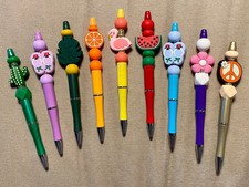 Summer Fun Themed Silicone Focal Beaded Pens