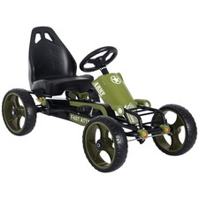 Go Kart for Kids with Adjustable Seat for 3-6 Years Old, Green