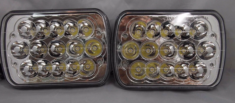 Faróis de LED 7x6 5x7 lâmpadas HID feixe selado cristalino par de faróis - Imagem 3 de 4