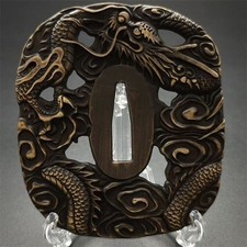 Japanese Sword Tsuba Alloy Katana Guard Fittings Modern Art Replica
