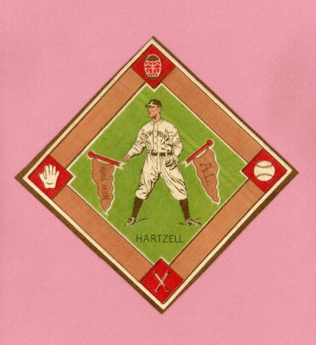 1914 B-18 Blanket Roy Hartzell New York Yankees Green Infield Variation
