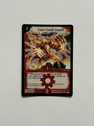 Duel Masters TCG DM-10 Core-Crash Lizard S5/S10 Super Rare Holo Foil WOTC