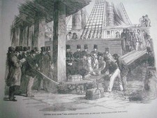 1853 LONDON DOCKS gold imports from Australia ::: magazine article iln