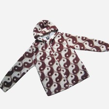 Pacsun Mens Brown and Cream Hoodie