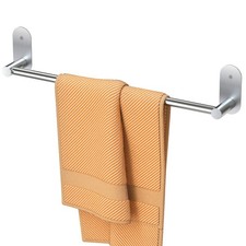 HITSLAM Self Adhesive Towel Bar 18 Inch, SUS304 18 Brushed Nickel