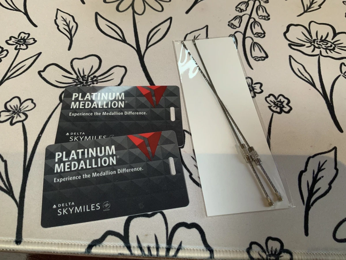 Étiquette Bagage Delta SkyMiles Platinum Medallion - Noir Neuve