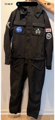 Men's Smaining NASA One-Piece Ski Suit - Size M, Black