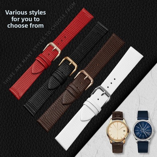 Quality Ultra Thin Lizard Grain Genuine Leather Watch Strap Cowhide Strap10-22mm