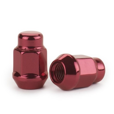 20 Lug Nuts Bulge Acorn 12x1.5 Red Wheel Nut fits Sonic Spark Volt