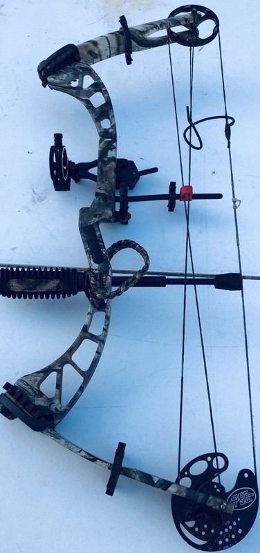PSE Archery Brute LT RH Draw DL: 29” DW: 60# Compound Bow In Case - Camo/Black