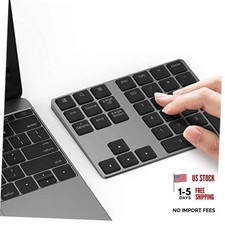 Bluetooth Number Pad, Aluminum Rechargeable Wireless Numeric Bluetooth - Black
